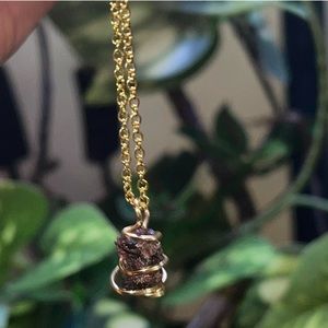 Dainty garnet crystal necklace